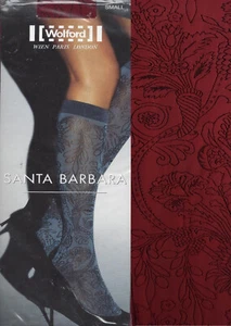 Wolford Santa Barbara Socks • M • Purpur red - black ... Kniestrümpfe - Bild 1 von 6