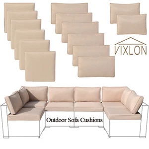 14 X Outdoor Patio Furniture Chair Cushions Set Replacement Mise Sofa Cushions - Picture 1 of 7