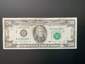 1990 $20 DOLLAR BILL B10364081* Star note - Picture 1 of 4