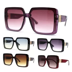 Womens Rimless Mod Luxe Rhinestone Metal Engrave Butterfly Designer Sunglasses - Picture 1 of 21
