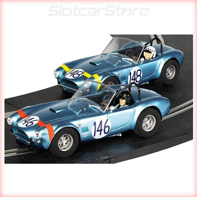 Scalextric C4305A Legends 2x Shelby Cobra 289 1964 Targa Florio Twin 1:32 Auto