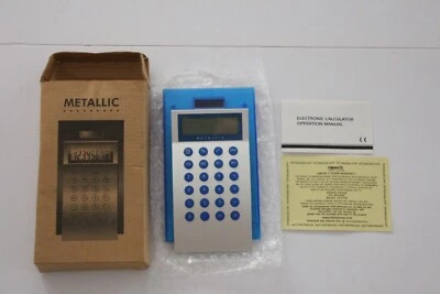 Metallic Solar Powered Digital calculator For Math & more! - Image 1 of 3
