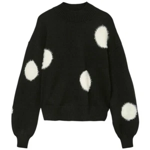 Vero Moda pullover nero pois bianco maglione donna art. Yolanda 10330711 - Imagen 1 de 1