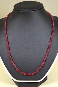 SPINELL KETTE COLLIER 69,04ct. rot Classic Schmuck Edelstein Heilstein Halskette - Bild 1 von 4