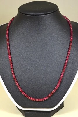 SPINELL KETTE COLLIER 69,04ct. rot Classic Schmuck Edelstein Heilstein Halskette - Bild 1 von 4