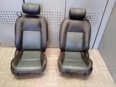 2003-2005 FORD THUNDERBIRD Front Seat Set Black Blue Leather BB 6 Way OEM Part Foto 1 de 4