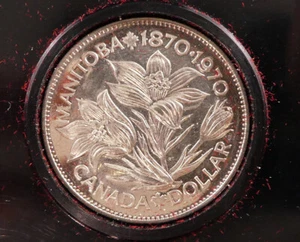 *Kengo* Canada 1870-1970 One Dollar Coin 100 Years Manitoba Canada. - Foto 1 di 4