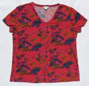 Sundance US Damen S Indien Rosa Blumenmuster 100% Baumwolle Tee T-Shirt Top - Bild 1 von 3