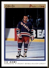 1990-91 O-Pee-Chee Premier Tie Domi Rookie New York Rangers #25