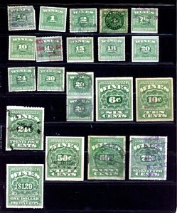 UNITED STATES--CLot of 23 Wine Rveenue Stamps - Picture 1 of 2