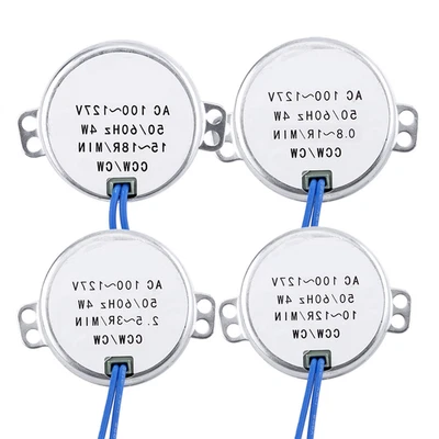 1pc AC 100-127V 4W Synchronous Motor 50/60Hz CCW/CW Geared Motor - Image 1 of 3
