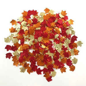 Mesa de Acción de Gracias Dispersión Confeti Otoño Fiesta Decoración Otoño Hojas de Arce - Imagen 1 de 6