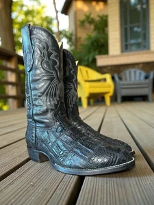 Corral Caiman Cowboy Patchwork Herren Stiefel Größe 9 D - Bild 1 von 13