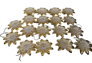 18 Vintage Weihnachtsstern Gold Klar Weihnachtsschmuck Licht Reflektoren - Bild 1 von 17
