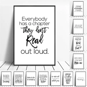 Minimalist Quotes Poster Canvas Inspirational Picture Girls Room Wall Art Decor - Picture 1 of 33