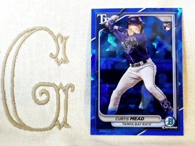 Curtis Mead, Rays/White Sox, 2024 Bowman Chrome Sapphire Rookie RC #49🇬 - Image 1 of 3