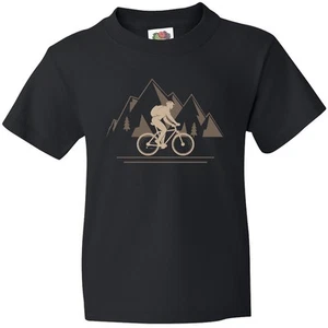 Inktastic Mountain Biking Adventure Youth T-Shirt Biker Cyclist Outdoors Bike - Picture 1 of 2