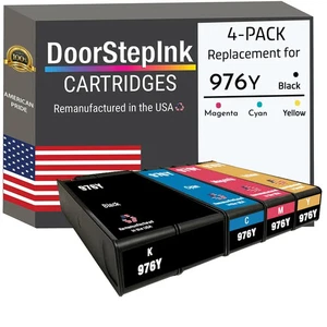 DoorStepInk Compatible Ink Cartridges For HP 976Y B C M Y 4 PK-USA - Picture 1 of 5