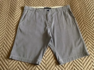 French Connection Chino Smart Casual Shorts Blue Striped 36W Lovely Quality Item - Picture 1 of 24