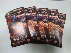 5X One Piece TCG OP-02 Paramount War Sleeved Boosters Pack - Inglese Sigillato Nuovo - Foto 1 di 3