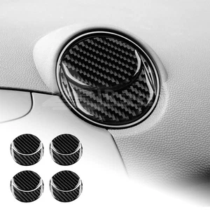 Pegatinas de salida de ventilación de aire de consola central para Mazda 2 2008-2014 fibra de carbono negra - Imagen 1 de 8