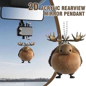 Lindos adornos de alce acrílico 2D para árbol de Navidad colgante decoración animal F8A Z9Z5 - Imagen 1 de 10