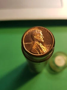 Schöne rote 1958-D Stempelglanz Weizen Cent Rolle - Bild 1 von 2