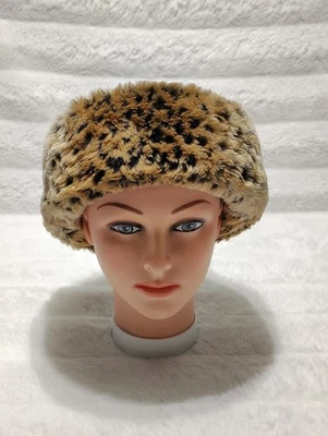 Sombrero cubo vintage Betmar New York imitación piel estampado leopardo 75 aniversario Foto 1 de 4