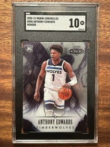 2020-21 Panini Chronicles - Honors #588, Anthony Edwards (RC) SGC 10 GEM Rookie - Picture 1 of 3