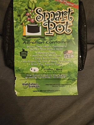 Original Smart Pot 2 Gallon -lot Of 12 Breathable Black Fabric Garden Planting - Image 1 of 4
