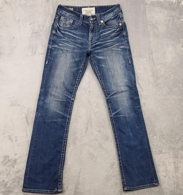 Pantalones de mezclilla rectos Big Star Pioneer para mujer 30L azul hebilla lavado medio bigotes Foto 1 de 4