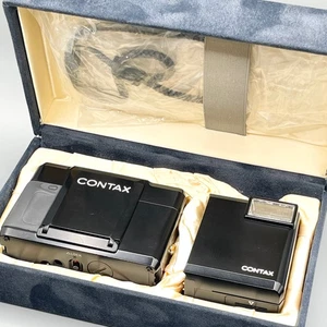 Rare *Boxed* Contax T Black Rangefinder 35mm Film Camera T14 Flash T1 - Picture 1 of 14