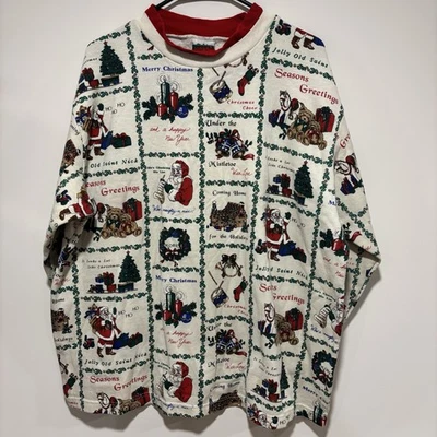 Sudadera Navidad Cascanueces Vintage Talla 1X Suéter Festivo Vacaciones LEER Foto 1 de 4