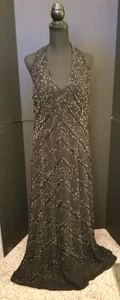 Aspeed Evening GOWN.Black. Size 16. (LARGE )Tall. Dress, Beaded. - Picture 1 of 20