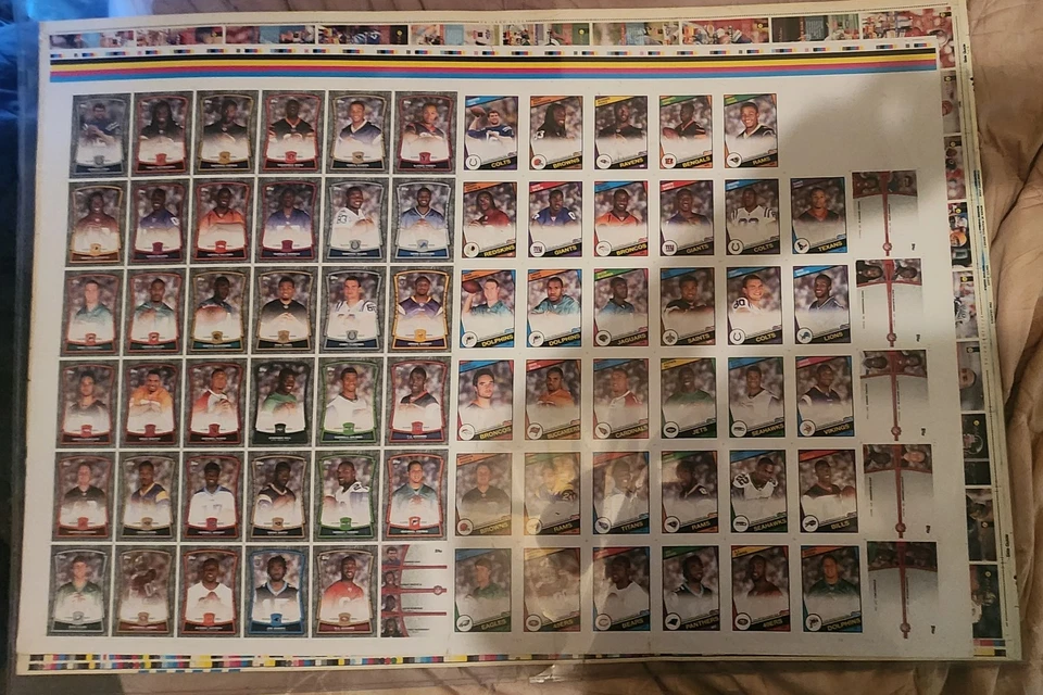2012 Topps Football Proof Sheet - Image 1 of 1