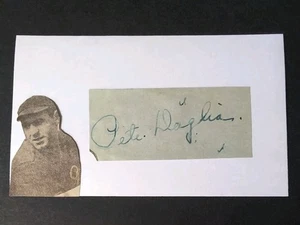 Pete Daglia (d.1952) Signed Autograph Cut Debut 1932 Chicago White Sox - Picture 1 of 2