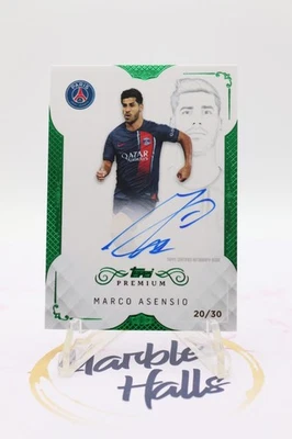 Marco Asensio On-Card AUTO /30 - PSG - 23-24 Topps PSG Premium - Image 1 of 2
