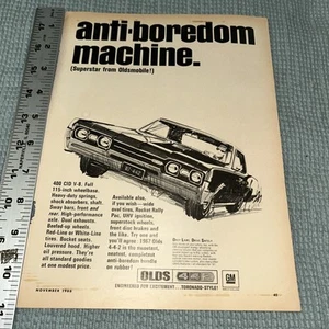 1967 Oldsmobile Cutlass 442 Print Advertisement Rocket V-8 - Picture 1 of 2
