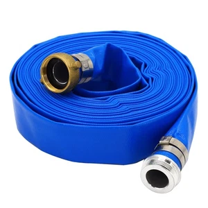 2" ID × 25 ft Pool Backwash Hose, Heavy Duty Reinforced Blue PVC Lay Flat Wat... - Bild 1 von 8