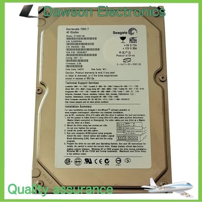Seagate Barracuda 40GB ST340014A 7200RPM PATA IDE 3.5" Internal Hard Disk Drive - Image 1 of 4