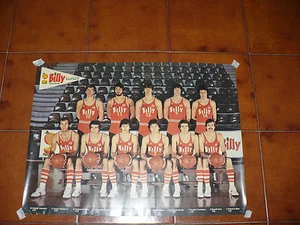 MANIFESTO POSTER PALLACANESTRO BILLY BASKET PROBABILE 1979-1980 FORMAZIONE - Picture 1 of 1