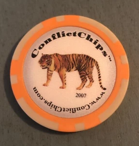 Conflict Chips Tiger - Miniatures RPG Game - Mount Platform w/ Printed Stats - Picture 1 of 2