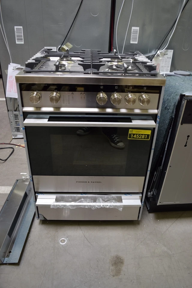 Fisher Paykel OR24SDMBGX2 24" acero inoxidable profesional gama de combustible doble #145281 BP Foto 1 de 4