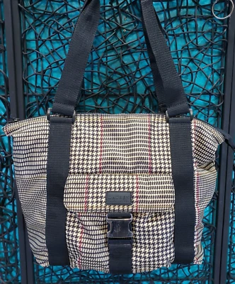 Ralph Lauren Houndstooth Дамская сумка коричневый черный нести на наплечная сумка сумочка классический - Изображение 1 из 4