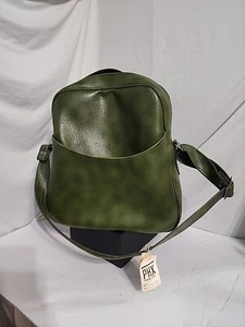 Super Cool Bag Vinyl Naugahyde Carry On Luggage 70s VTG Tote Green Travel Duff   - Picture 1 of 11