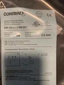 1Pcs New For CONTRINEX proximity switch DW-AS-613-M8-001 - Picture 1 of 4