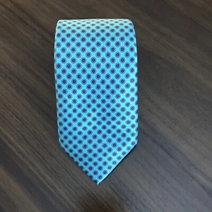 ROBERT TALBOTT türkis grün mit lila Medaillon Florett geometrisch Seide Pastell - Bild 1 von 7