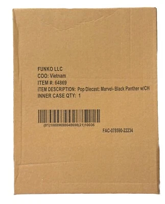 Sealed/New - Funko DieCast Marvel Black Panther W/CH - Chase Prob. - Imagen 1 de 3
