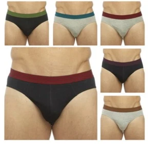 Tom Franks Mens 3 Pairs Assorted Striped Waistband Cotton Rich Briefs Underwear - Picture 1 of 7