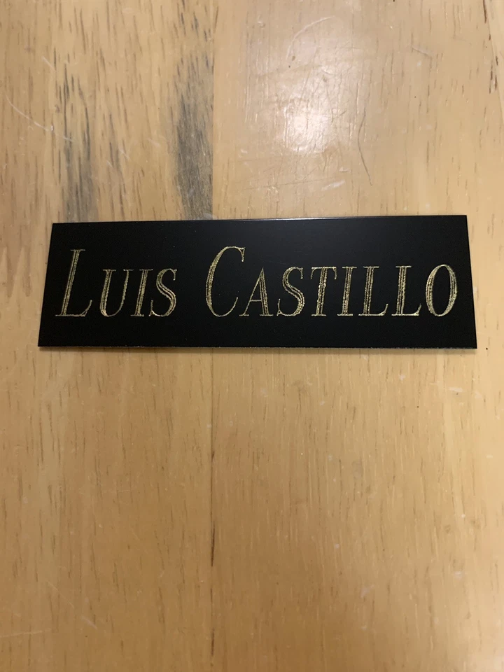 Luis Castillo NAMEPLATE FOR AUTOGRAPH BAT-BASEBALL-JERSEY-PHOTO 1”x3” - Image 1 of 1